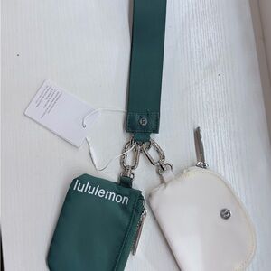 Lululemon Green and White Wristlet Set